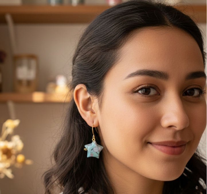 Blue Star sanrio earrings