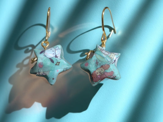 Blue Star sanrio earrings