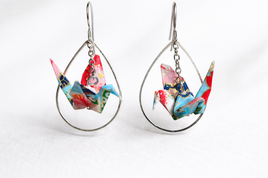 Origami Crane earrings